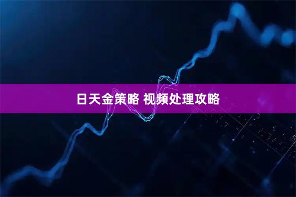 日天金策略 视频处理攻略